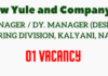 Andrew Yule and Company Limited Manager Dy Manager Designs Job openings